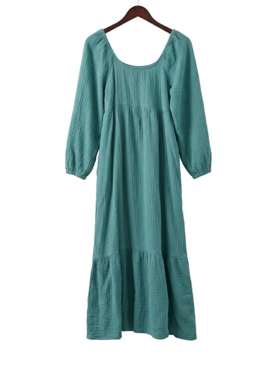 Universal Thread Dresses & Skirts - Universal Thread Teal Cotton Gauze Tiered Maxi Dress- Medium